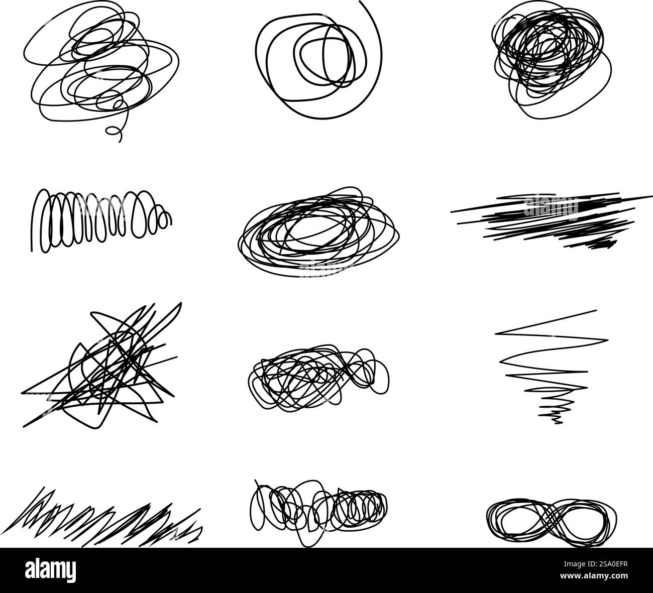 Disegna a mano con disegni a linee tracciabili Illustrazione Vettoriale