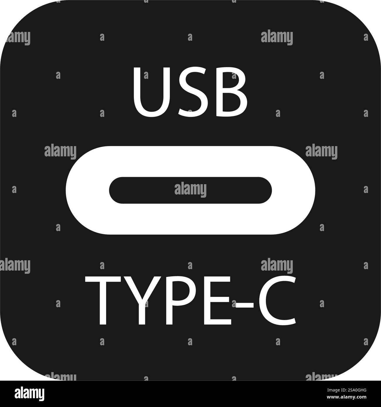 Modello vettoriale icona trasferimento dati USB Illustrazione Vettoriale
