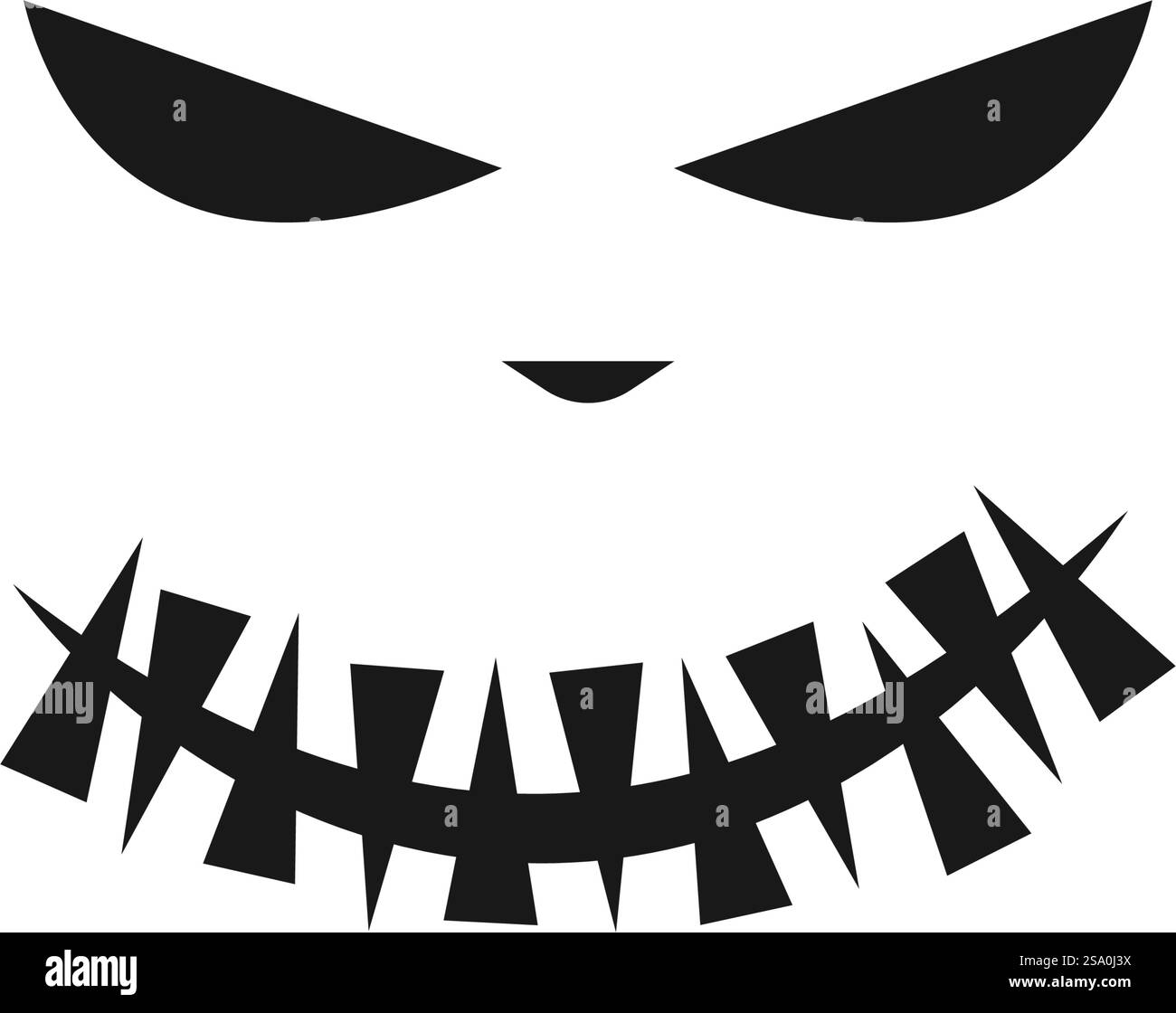 Icona del diavolo, illustrazione, design piatto Illustrazione Vettoriale