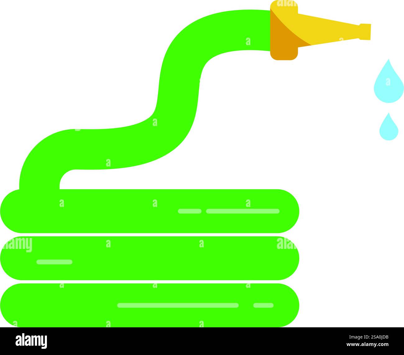 Tubo flessibile dell'acqua con design piatto Illustrazione Vettoriale