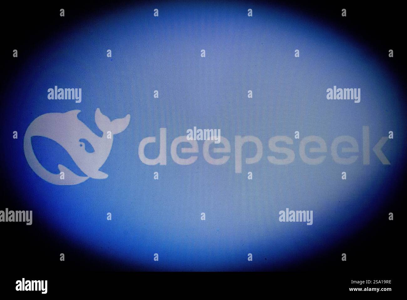 Londra, Regno Unito 28 gennaio 2025. - Il logo della società cinese di intelligenza artificiale DeepSeek . Crediti: horst friedrichs/Alamy Live News Foto Stock