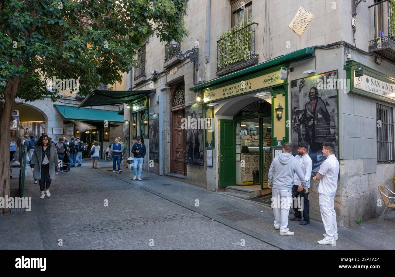 Cioccolateria San Gines Madrid Spagna Foto Stock