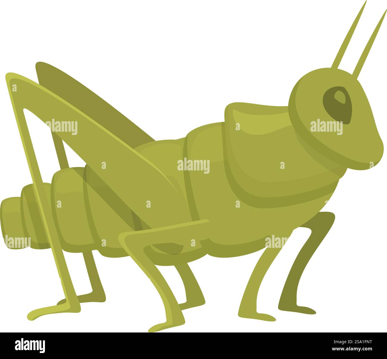 Icona della mascotte cavalletta vettore dei cartoni animati. Arte natura. Immagine sorridente della vita. Icona della mascotte cavalletta vettore dei cartoni animati. Arte natura Illustrazione Vettoriale