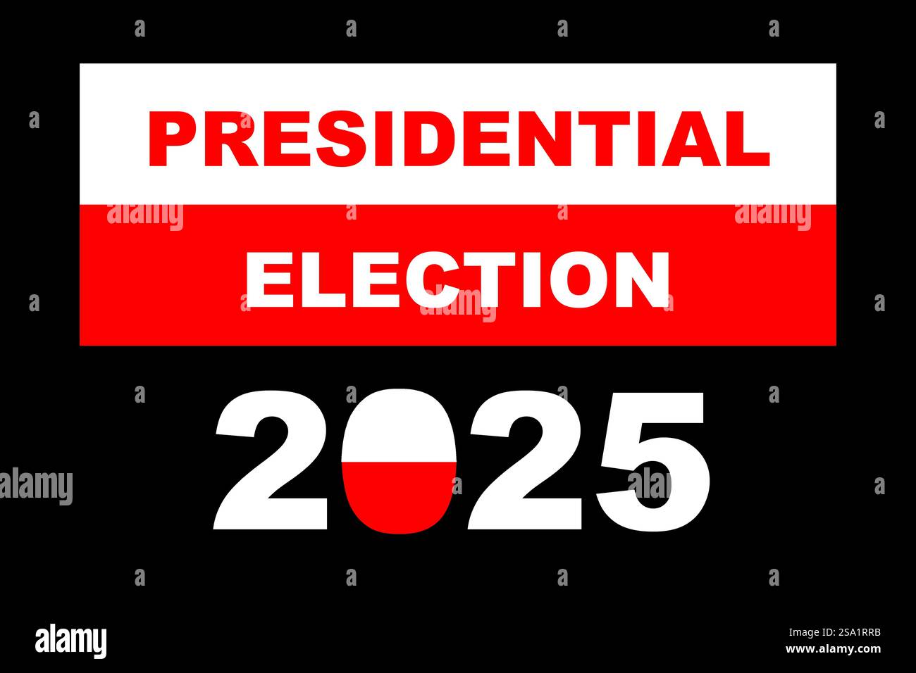 Grafica, mappa della Polonia, elezioni presidenziali, giorno delle elezioni in Polonia, 18 maggio 2025 Foto Stock