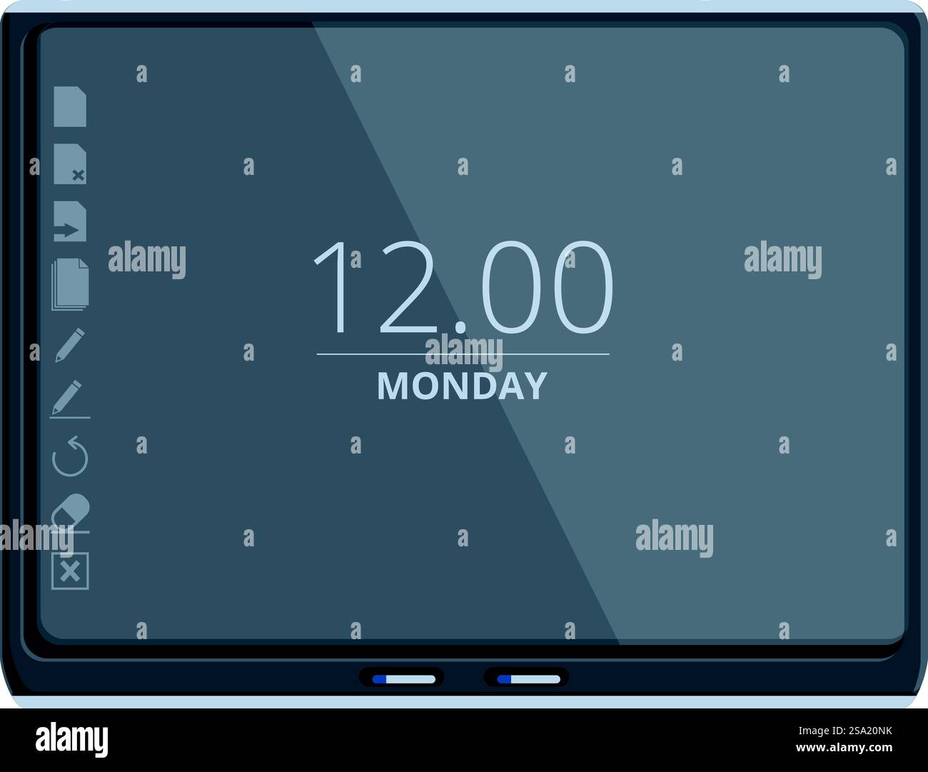 Icona della tavola interattiva accademica vettore cartoon. Luogo di lavoro dei dati. Elettronica digitale. Icona della tavola interattiva accademica vettore cartoon. Luogo di lavoro dei dati Illustrazione Vettoriale