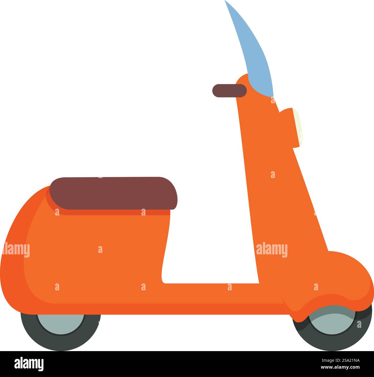 Icona di uno scooter asiatico vettore di cartoni animati. Simbolo dell'isola di Bali. Viaggi nella natura. Icona di uno scooter asiatico vettore di cartoni animati. Simbolo dell'isola di Bali Illustrazione Vettoriale