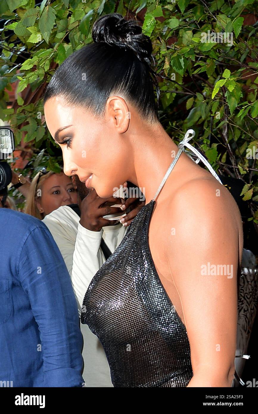 Kim Kardashian West è stato visto lasciare un SoHo Hotel il settembre 2019 a New York Foto Stock
