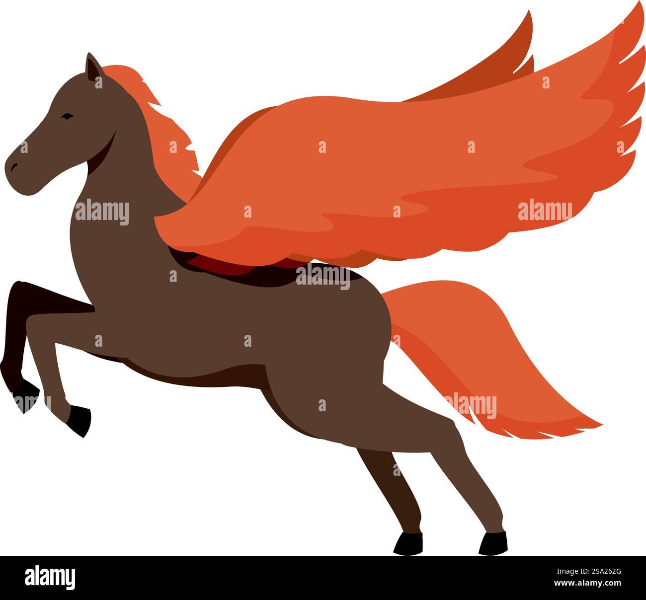 Vettore cartoni animati icona creatura ellenica. Cresta di cavallo blazon. Cavalcare gli animali. Vettore cartoni animati icona creatura ellenica. Cresta di cavallo blazon Illustrazione Vettoriale