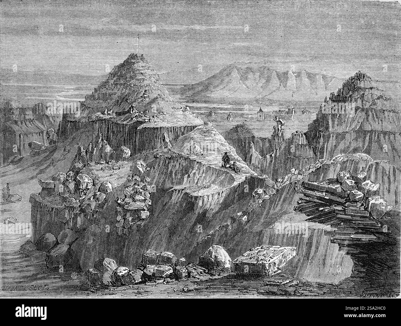 Fort Union Trading Post (1829-1867) sull'Upper Missouri River USA. Incisione vintage o storica o illustrazione 1864 Foto Stock