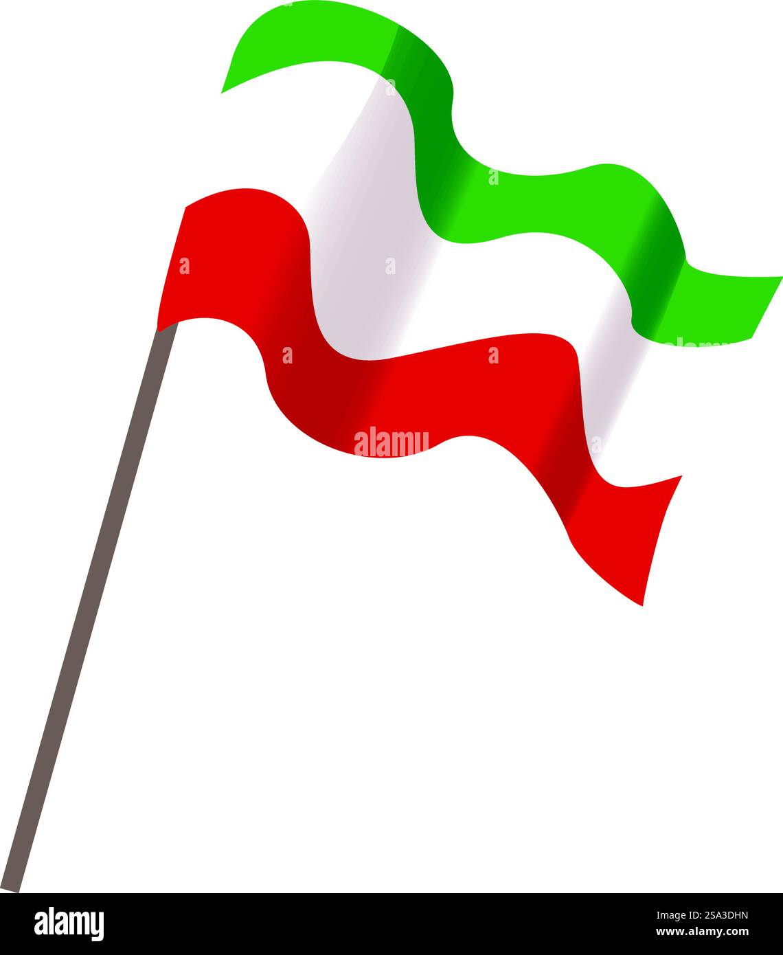Sventolando con orgoglio la bandiera tricolore italiana che simboleggia ...