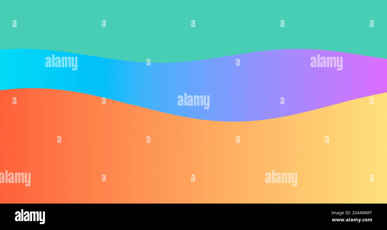 Sfondo grafico di loop in movimento con onde di colore astratte utilizzato per progetti video, presentazioni, report, spot pubblicitari, social media. Foto Stock