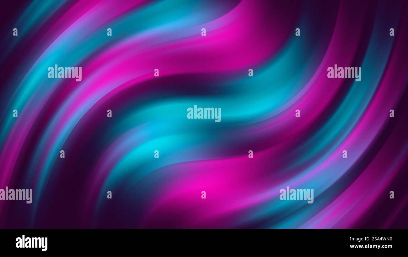 Colori a gradiente astratto onde grafica in movimento, sfondo in loop utilizzato per progetti video, presentazioni, report e spot naturali o ispirati Foto Stock