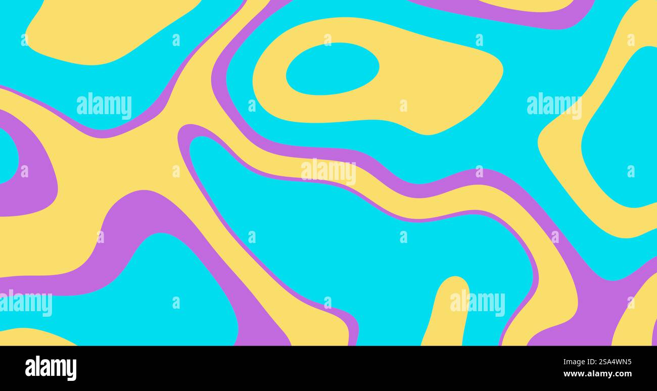 Colorato flusso psichedelico sfondo di loop astratto utilizzato per progetti video ispirati, presentazioni, report, spot pubblicitari, social media. Foto Stock