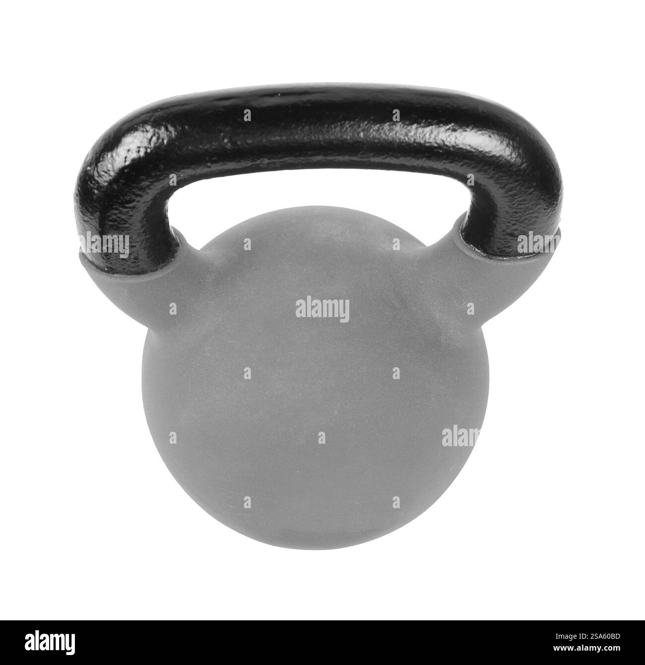 Un campanello metallico isolato su bianco. Attrezzature sportive Foto Stock