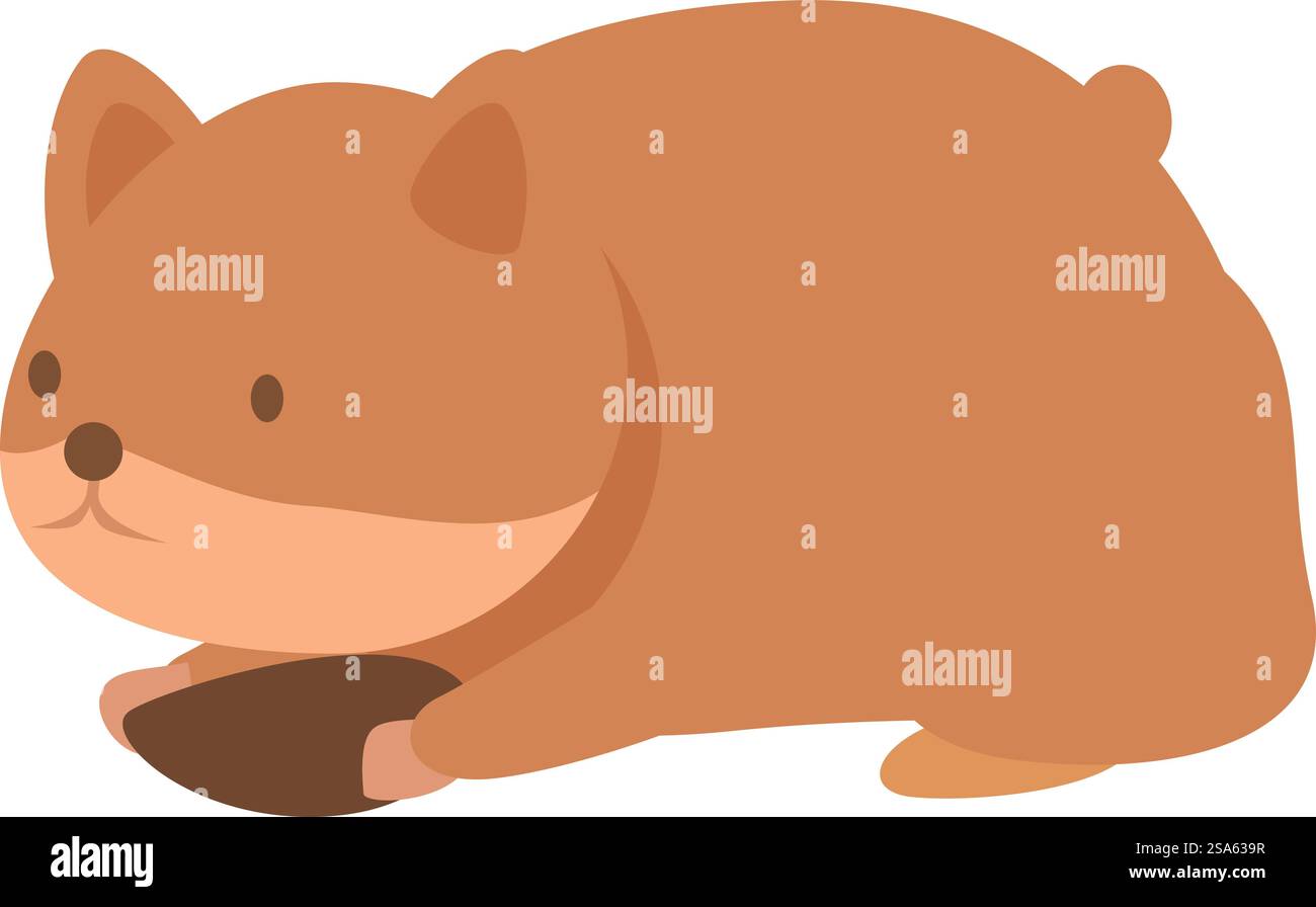 Affascinante illustrazione di un criceto che tiene un seme, perfetta per progetti relativi a animali domestici, natura e carezza animale. Grazioso criceto che tiene i semi nelle zampe, adorabile illustrazione di un animale domestico Illustrazione Vettoriale