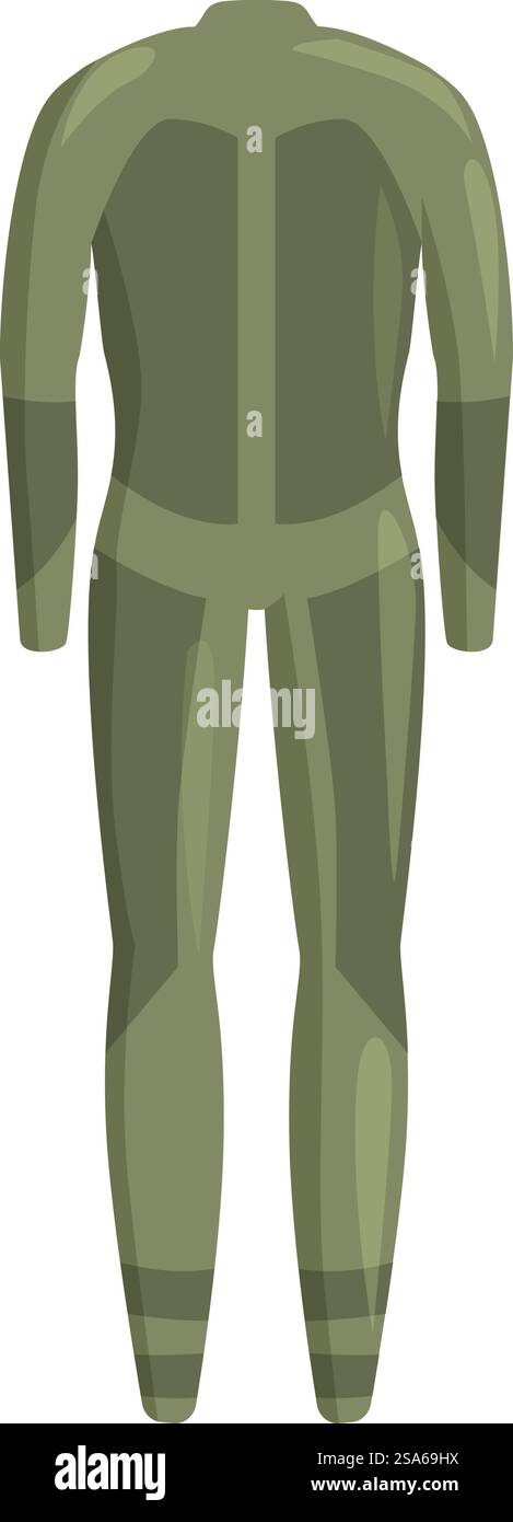 Il soldato è in piedi di guardia, indossando un completo abito mimetico militare, simboleggiando la protezione e la prontezza. Tuta mimetica militare in piedi guardia che protegge il paese Illustrazione Vettoriale