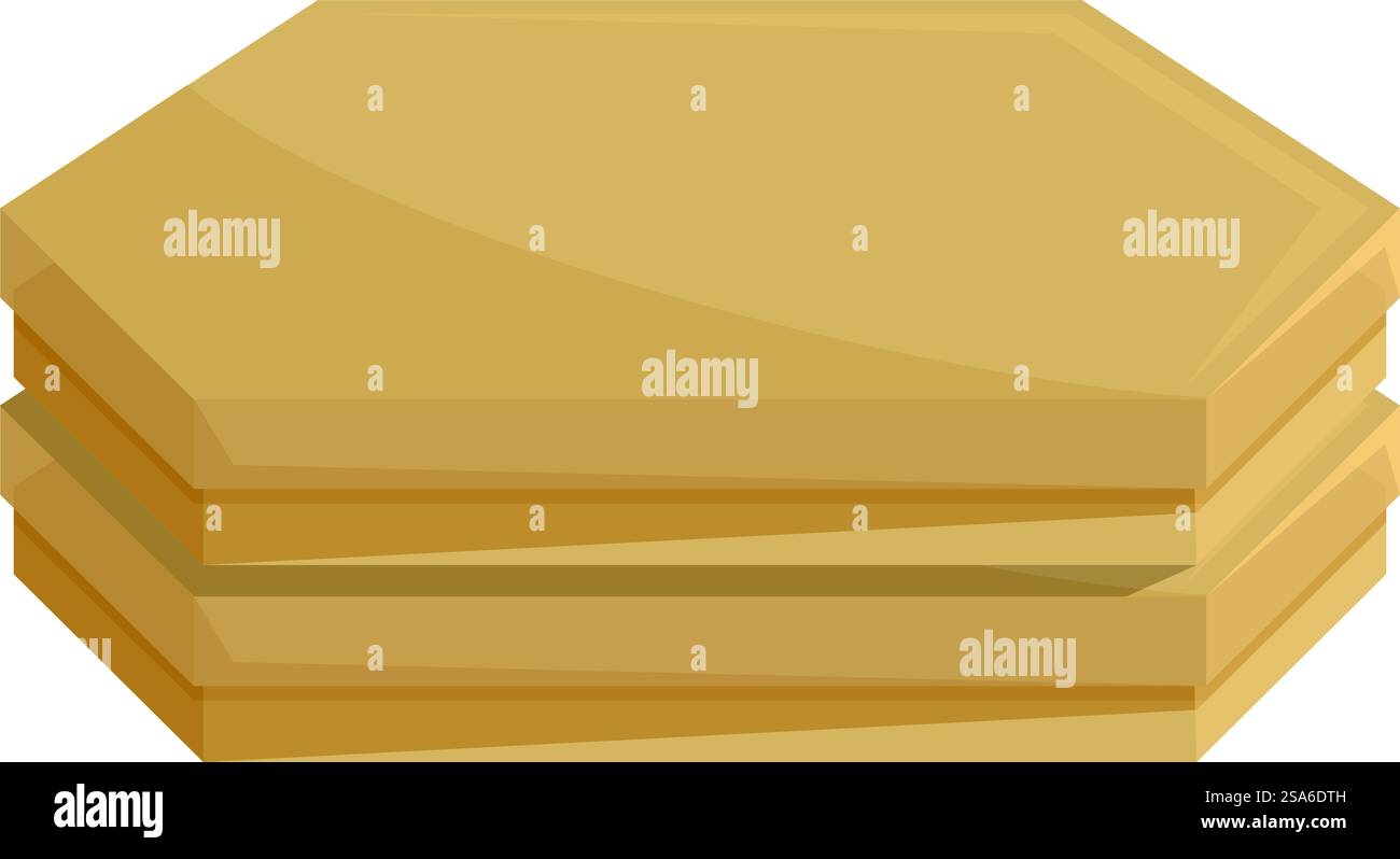 Pila di piastrelle di legno esagonali che creano un motivo testurizzato e geometrico, perfetto per progetti di rivestimenti di pavimenti o pareti. Pila di piastrelle di legno esagonali per la pavimentazione creando un motivo Illustrazione Vettoriale