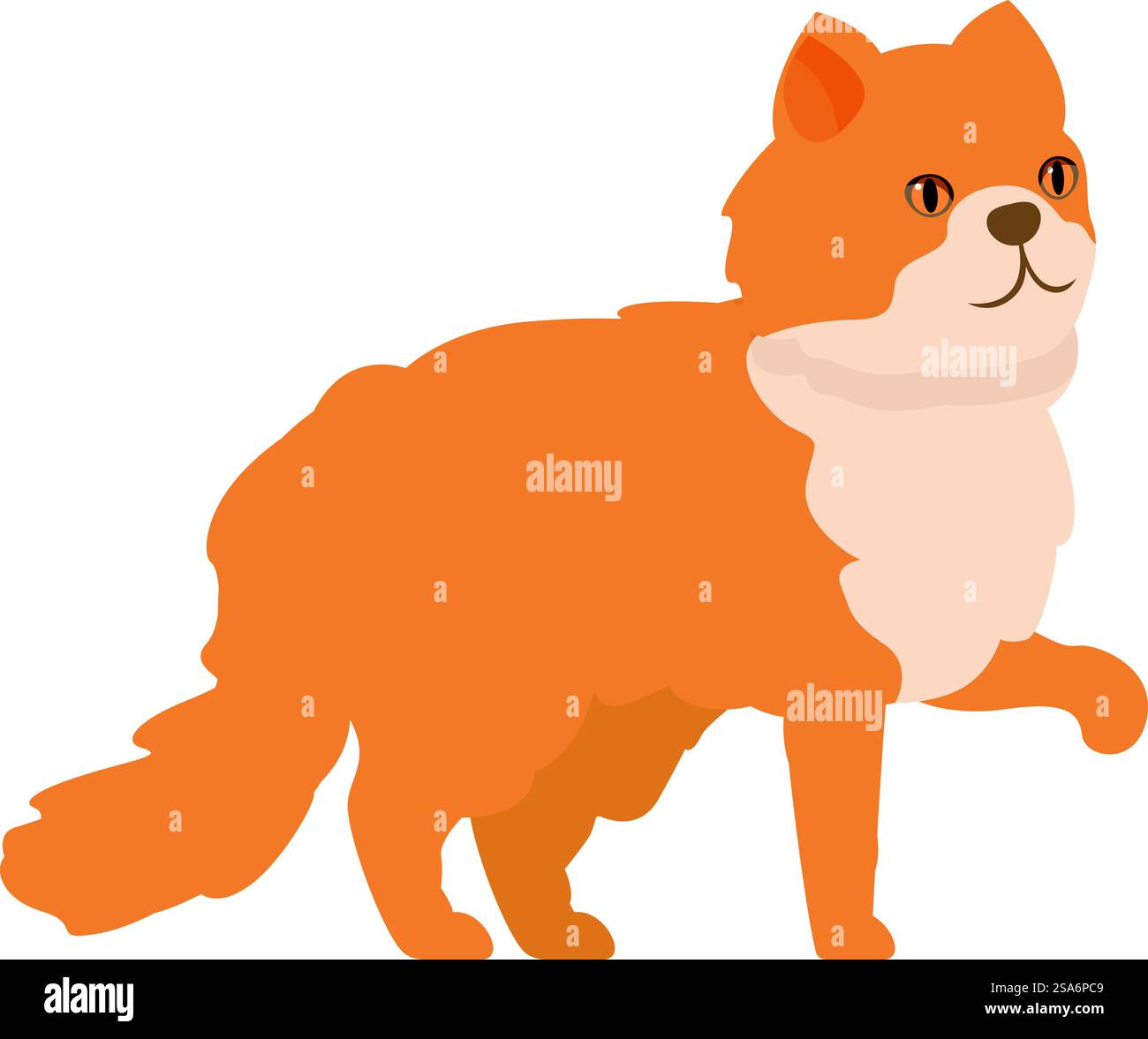 Illustrazione del cartone animato di un gatto zenzero in piedi e alzando la zampa. Gatto zenzero in piedi alzando zampe illustrazione del cartone animato Illustrazione Vettoriale