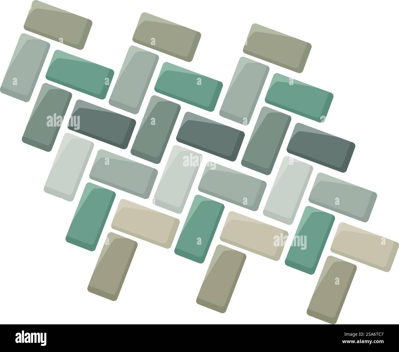 Consistenza senza cuciture di lastre rettangolari in diverse tonalità di grigio e beige, formando un classico motivo a spina di pesce. Struttura senza cuciture di lastre rettangolari che formano un motivo a spina di pesce Illustrazione Vettoriale