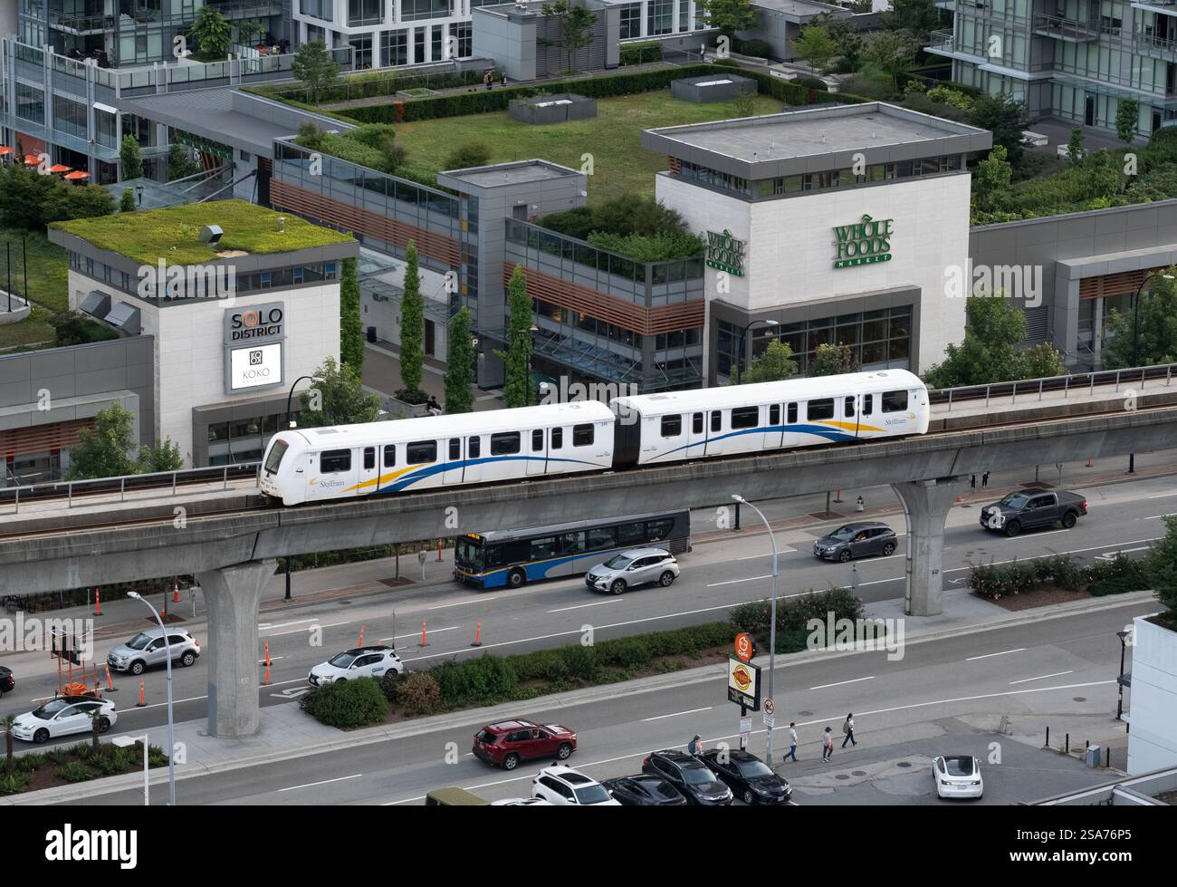 Una vista della città di Vancouver, British Columbia Foto Stock