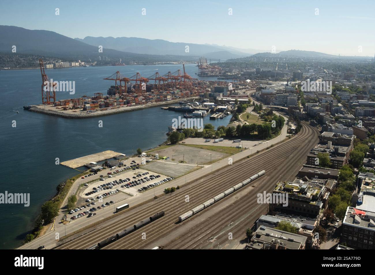 Una vista della città di Vancouver, British Columbia Foto Stock