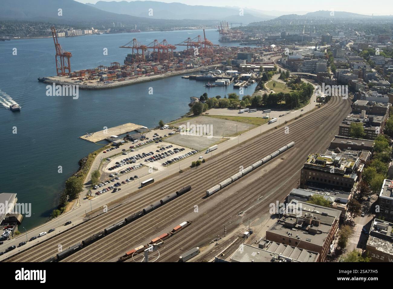Una vista della città di Vancouver, British Columbia Foto Stock