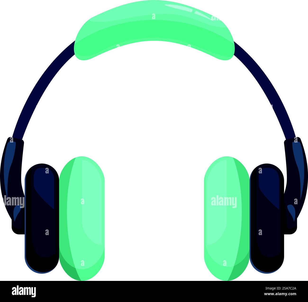 Moderne cuffie wireless isolate su uno sfondo bianco, perfette per gli amanti della musica e gli audiofili. Moderne cuffie wireless isolate su sfondo bianco Illustrazione Vettoriale