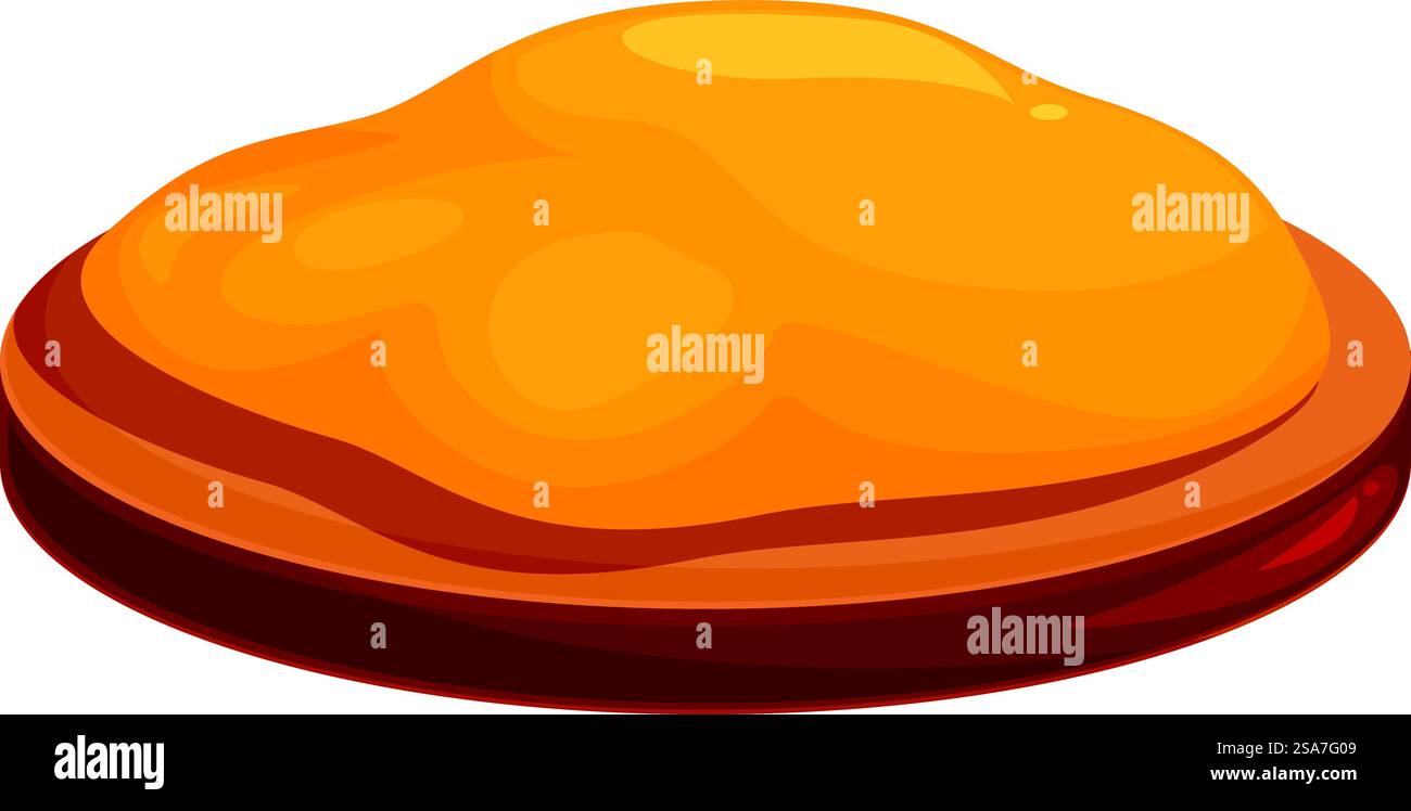 La tavola di legno contiene marmellata di albicocche, pronta per essere spalmata sul pane tostato o utilizzata come ripieno di pasta. Tavola rotonda di legno che presenta una deliziosa marmellata di albicocche Illustrazione Vettoriale