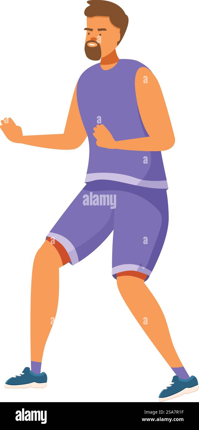 Il giocatore di basket sta dribbling la palla e si sta preparando a sparare. Pallacanestro che dribbling e si prepara a sparare Illustrazione Vettoriale