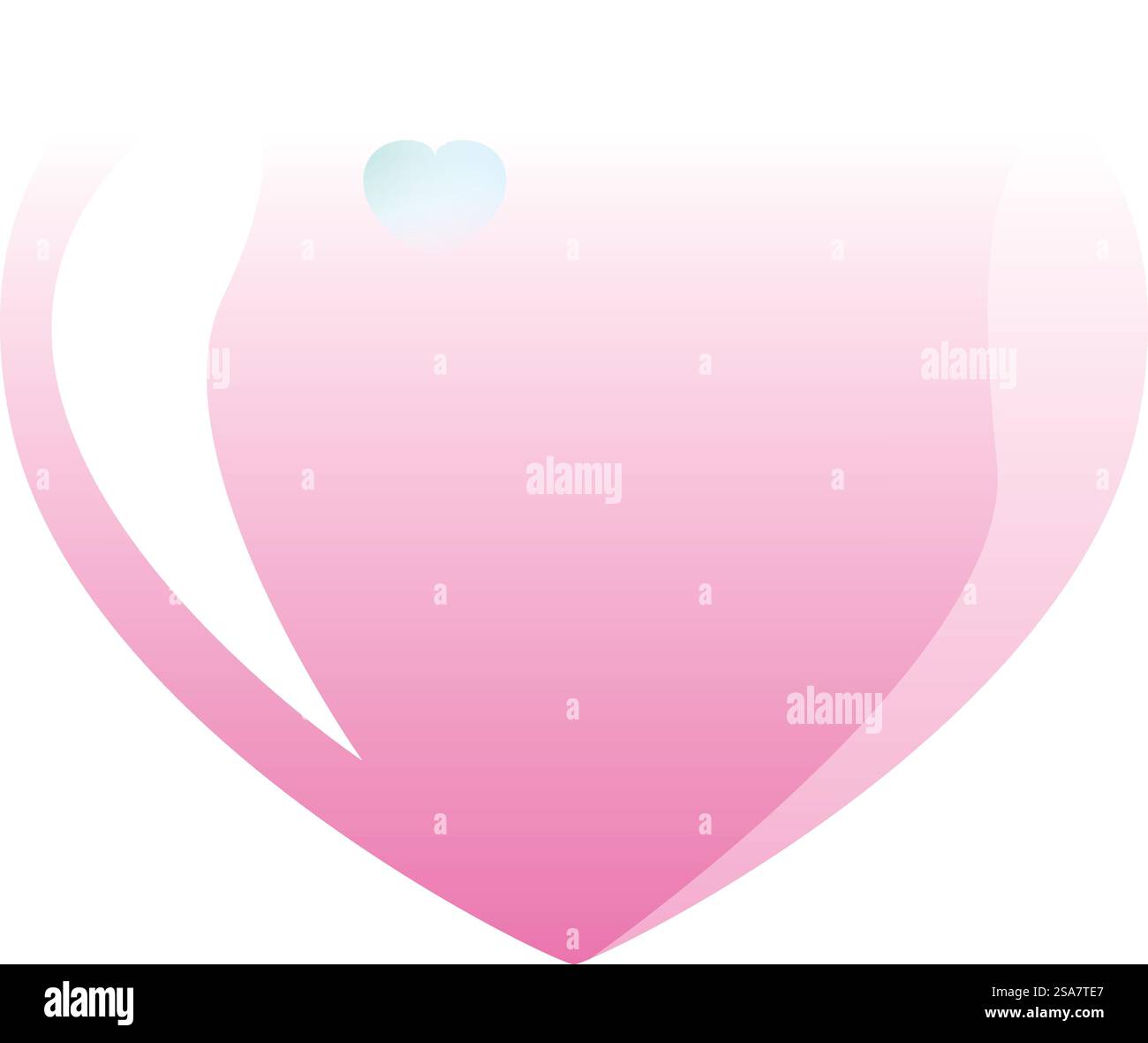 In questa illustrazione è raffigurato il cuore rosa, perfetto per progetti di amore e affetto. Cuore rosa che rappresenta l'amore e il romanticismo per san valentino Illustrazione Vettoriale