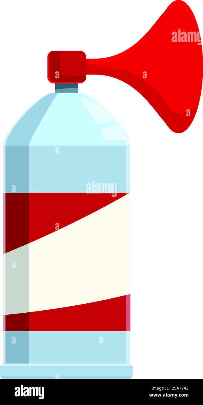Avvisatore acustico ad aria compressa che emette un forte rumore, perfetto per rappresentare un evento sportivo o qualsiasi occasione che richieda una festa. Avvisatore acustico ad aria rossa che emette un forte rumore per eventi sportivi Illustrazione Vettoriale Avvisatore acustico ad aria compressa che emette un forte rumore, perfetto per rappresentare un evento sportivo o qualsiasi occasione che richieda una festa. Avvisatore acustico ad aria rossa che emette un forte rumore per eventi sportivi Illustrazione Vettoriale
