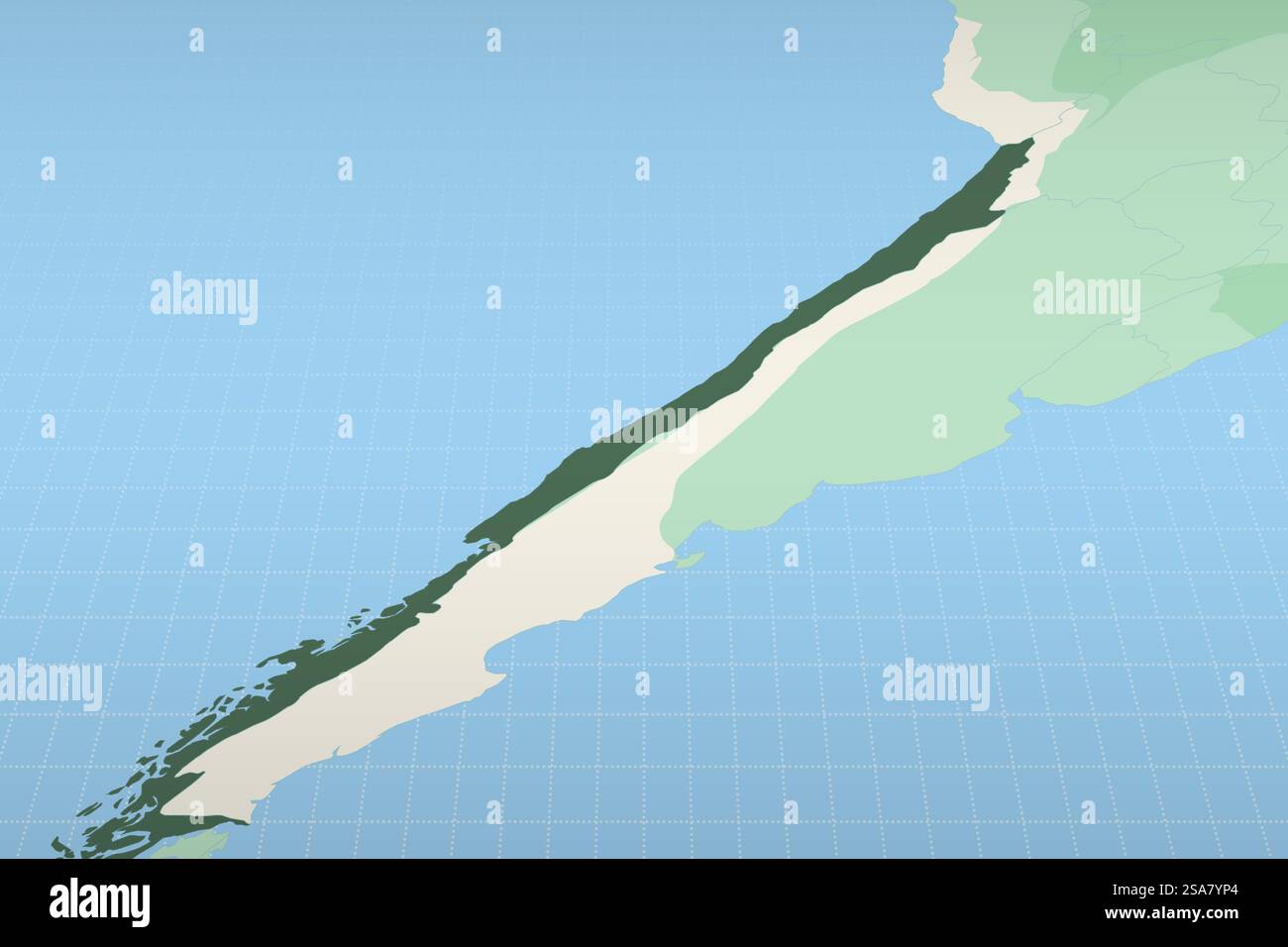 Cile evidenziato su una mappa dettagliata, posizione geografica del Cile. Mappa vettoriale. Illustrazione Vettoriale