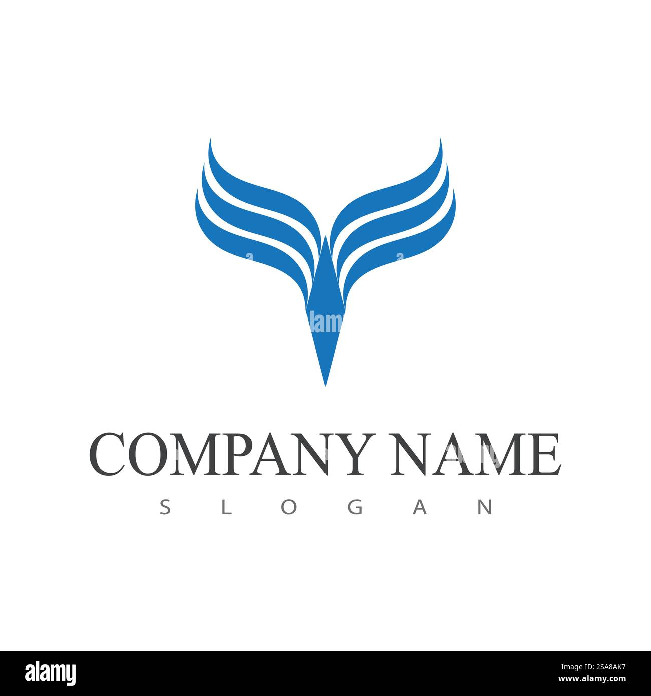 Modello del simbolo e del vettore del logo delle onde d'acqua Illustrazione Vettoriale