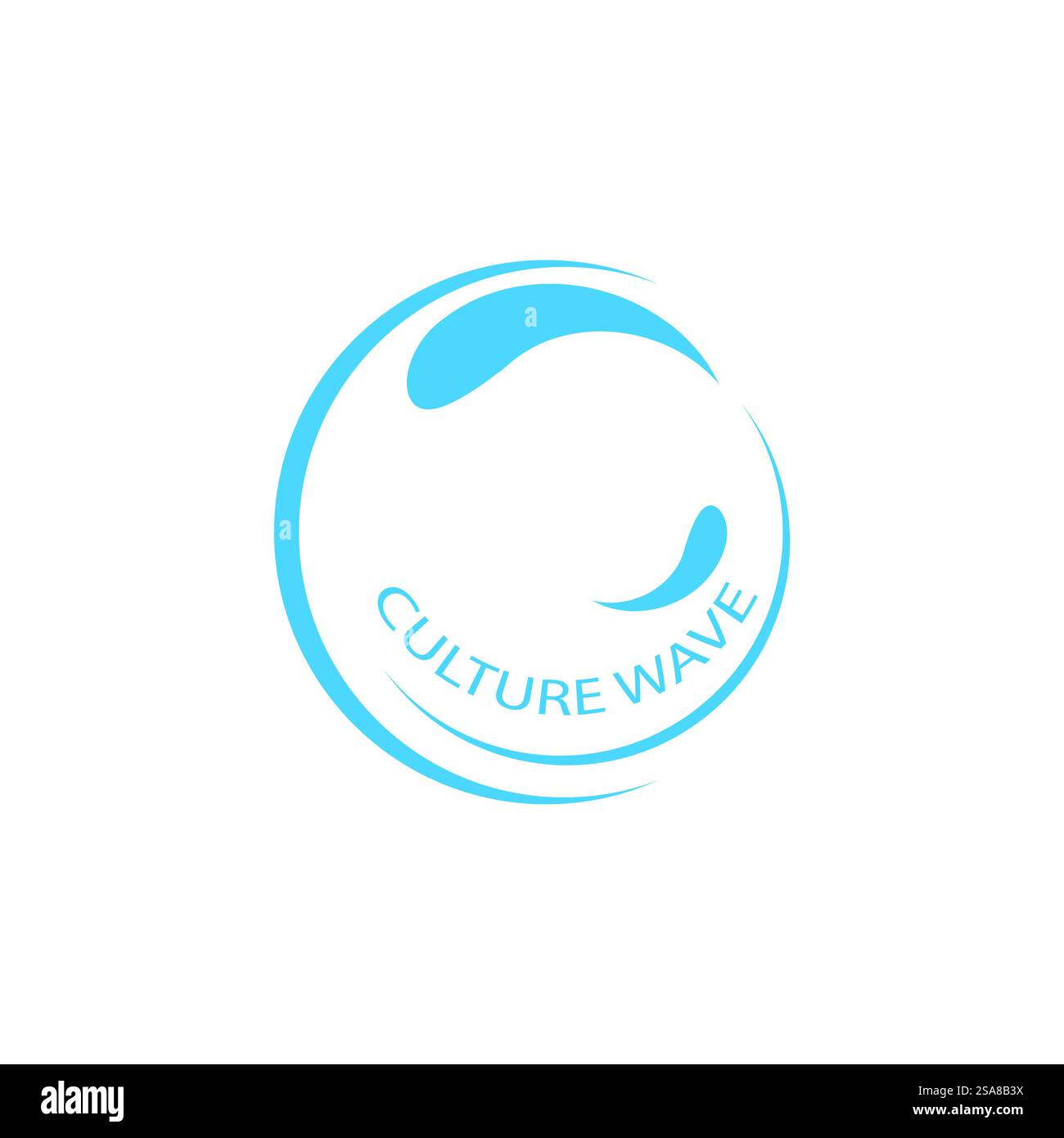 Modello del simbolo e del vettore del logo delle onde d'acqua Illustrazione Vettoriale