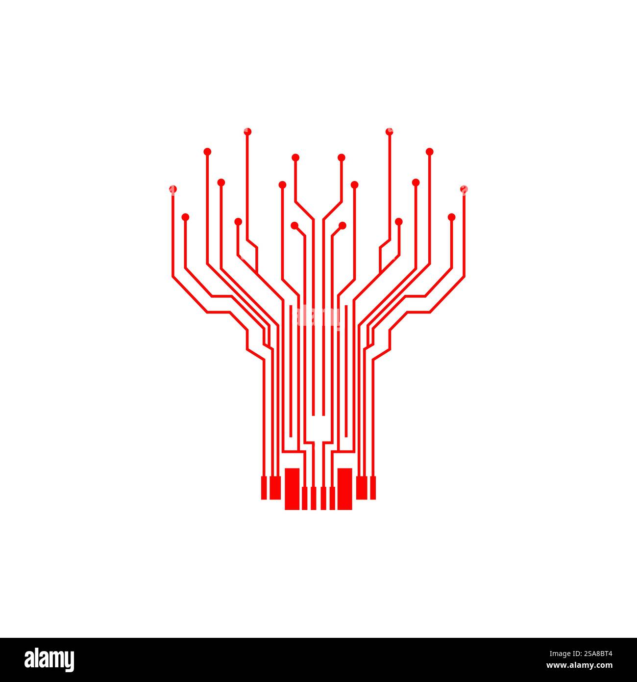 Circuito modello Logo illustrazione vettoriale design icona Illustrazione Vettoriale