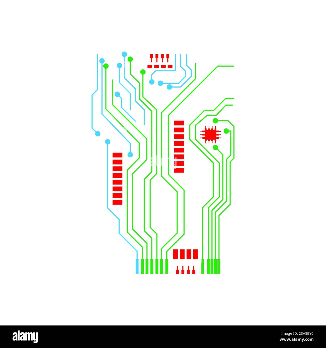 Circuito modello Logo illustrazione vettoriale design icona Illustrazione Vettoriale