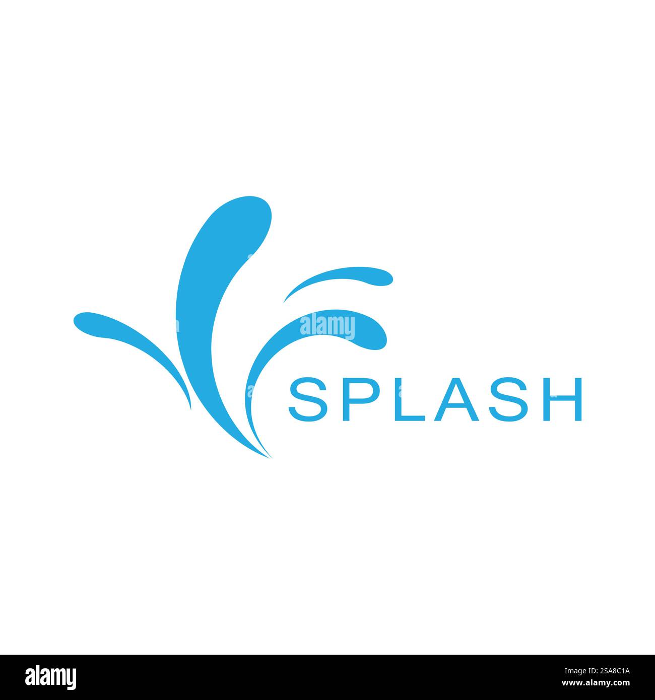 Modello del simbolo e del vettore del logo delle onde d'acqua Illustrazione Vettoriale