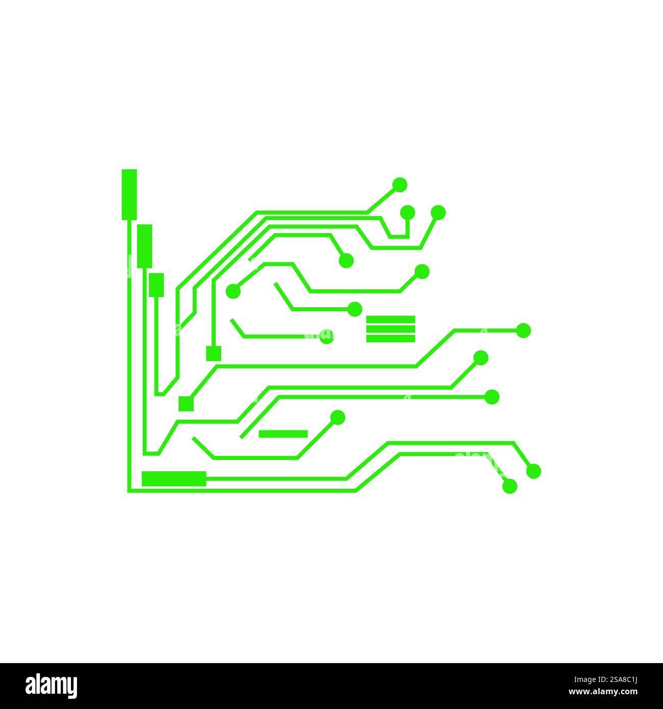 Circuito modello Logo illustrazione vettoriale design icona Illustrazione Vettoriale