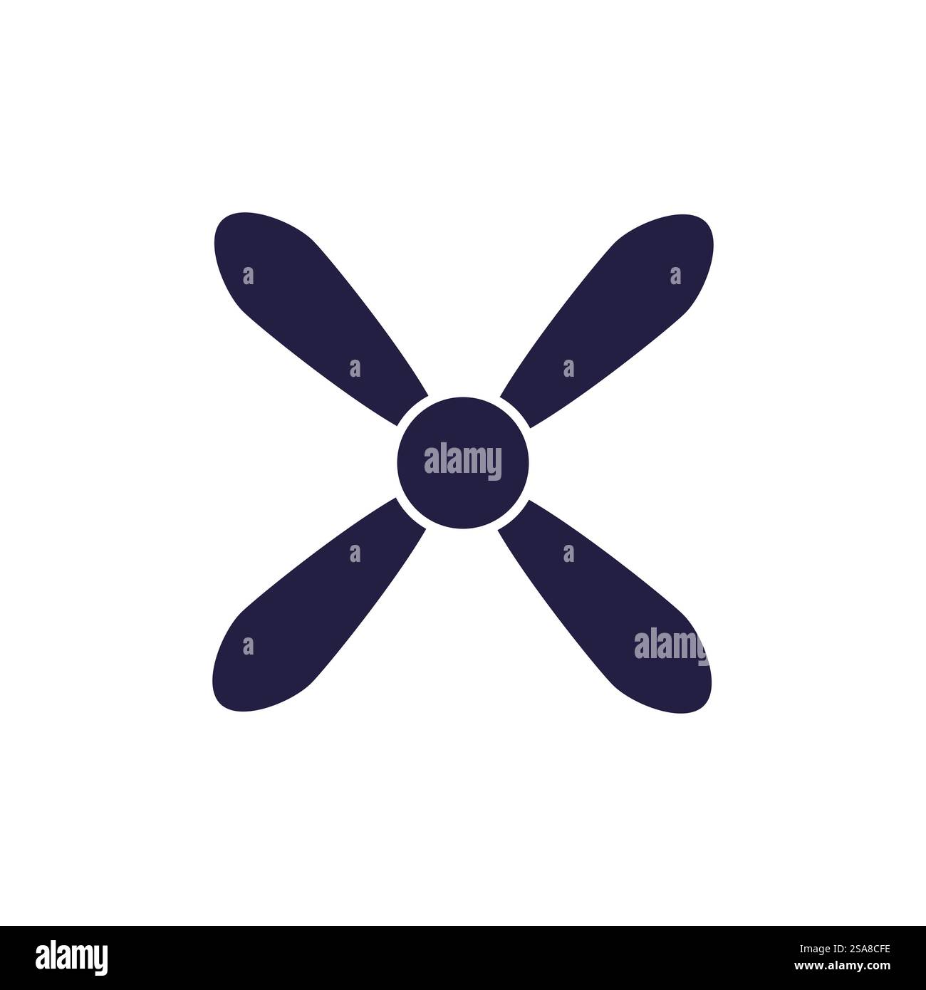 Immagine vettoriale dell'icona della ventola modello di disegno piatto Illustrazione Vettoriale