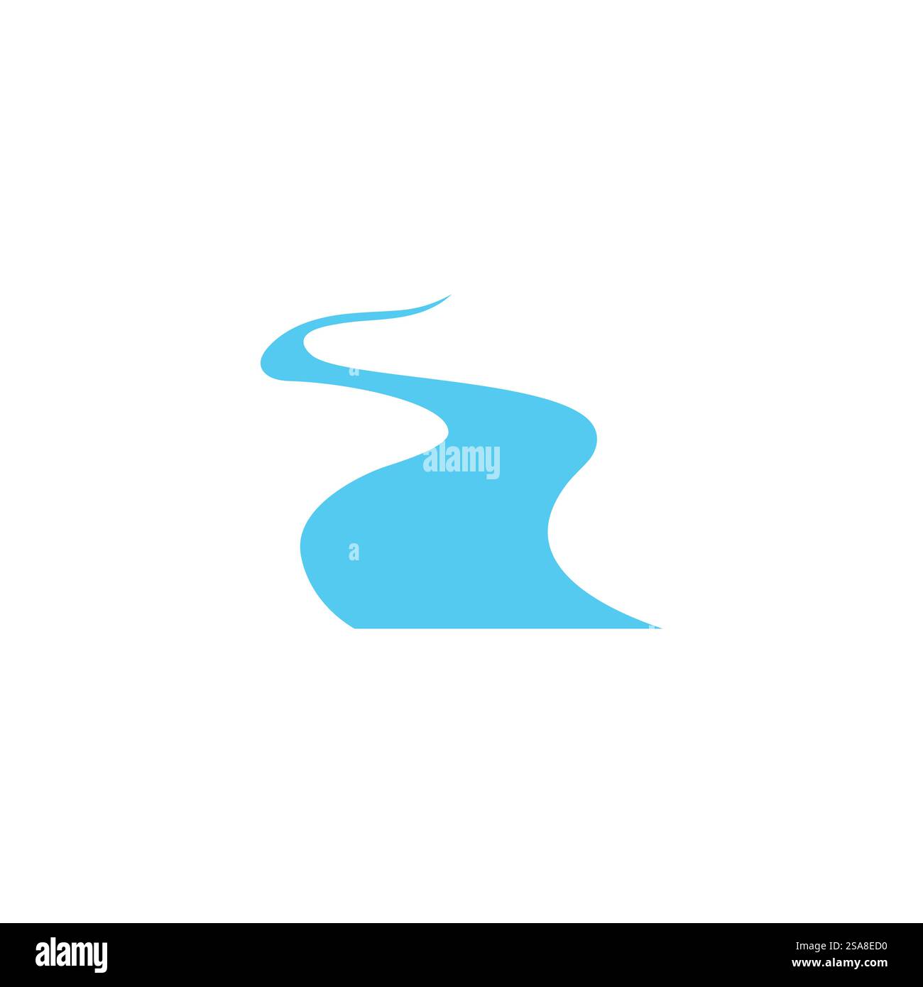 Fiume icona vettore illustration design Illustrazione Vettoriale