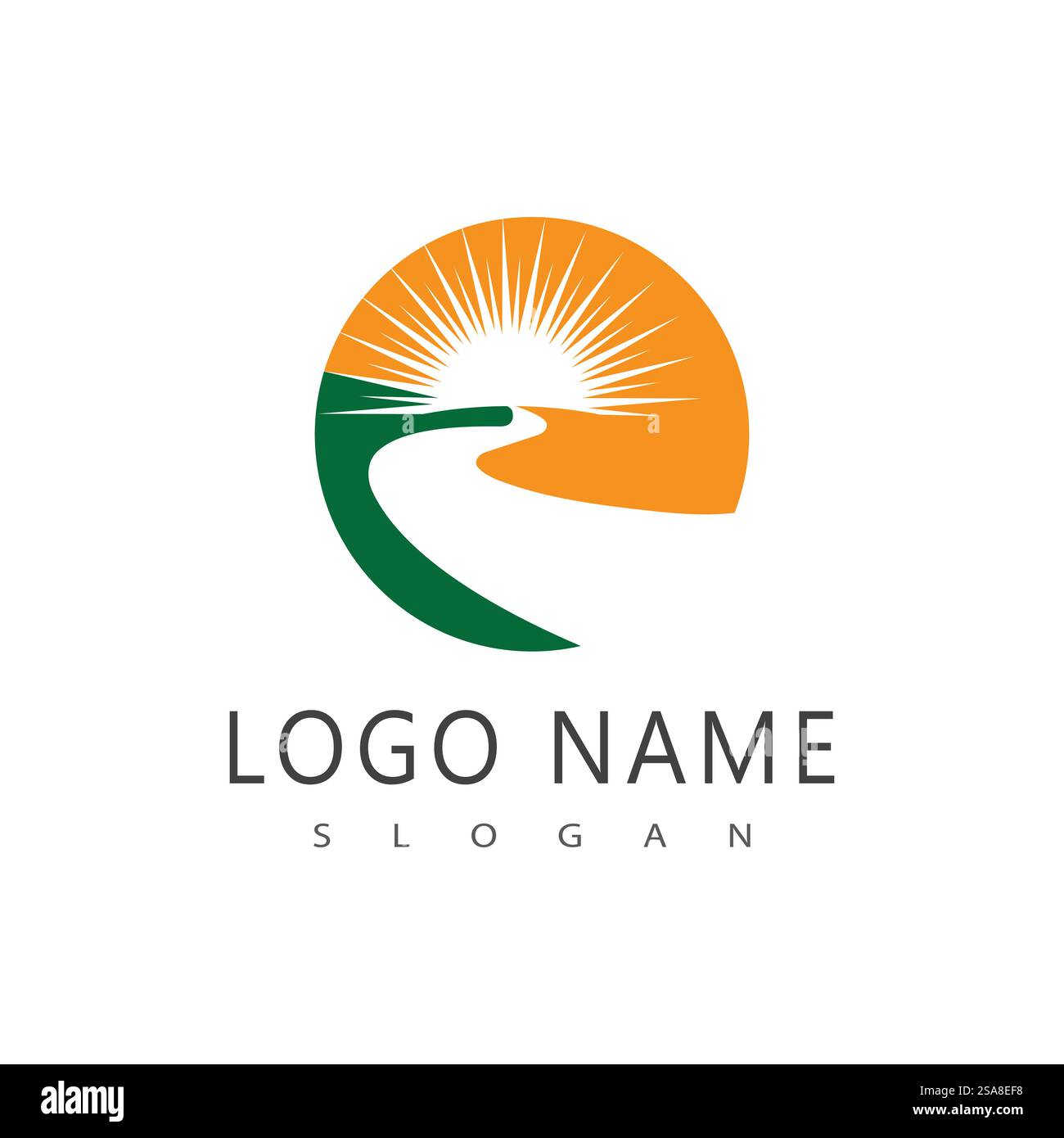 Fiume icona vettore illustration design Illustrazione Vettoriale