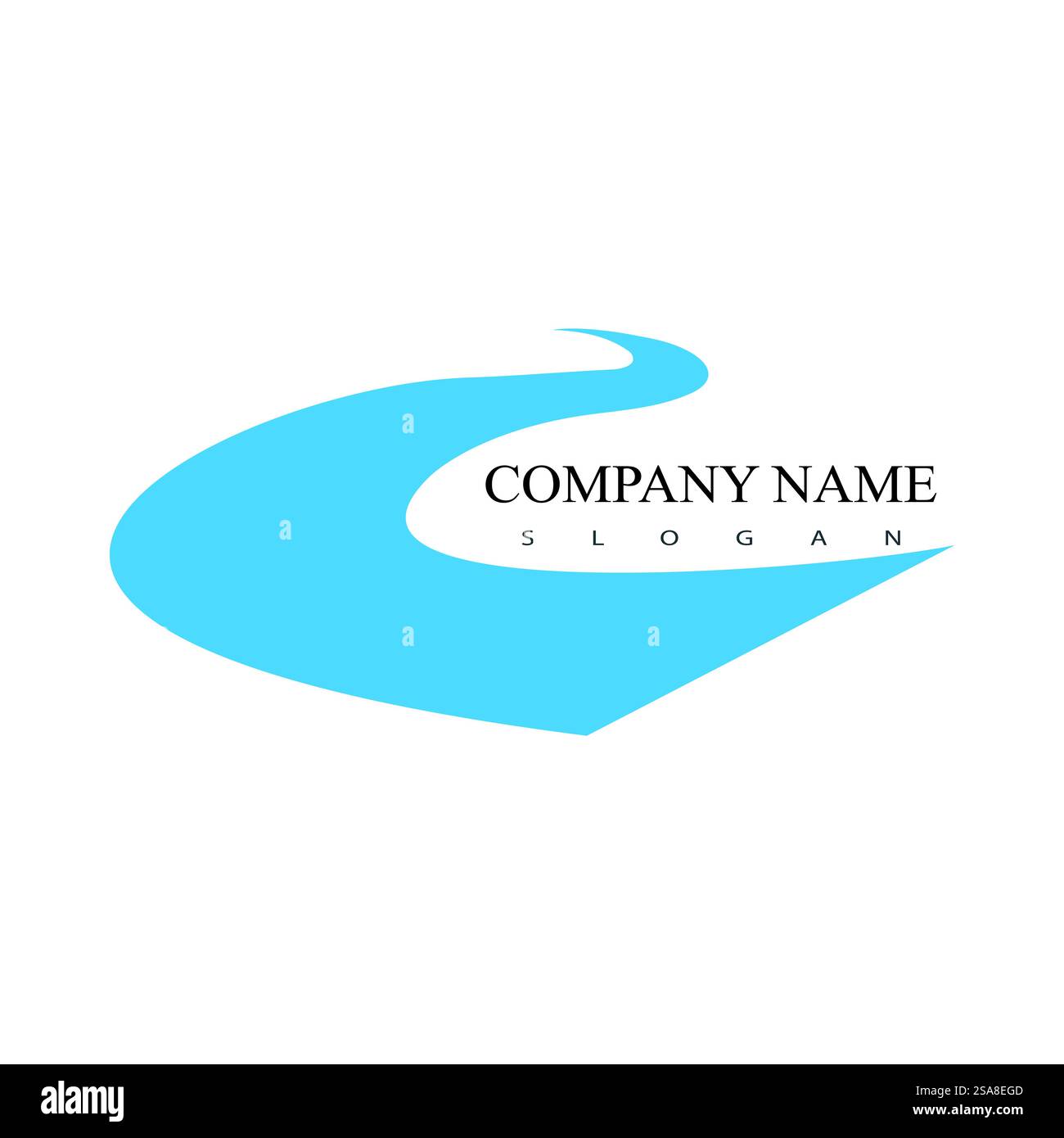 Fiume icona vettore illustration design Illustrazione Vettoriale