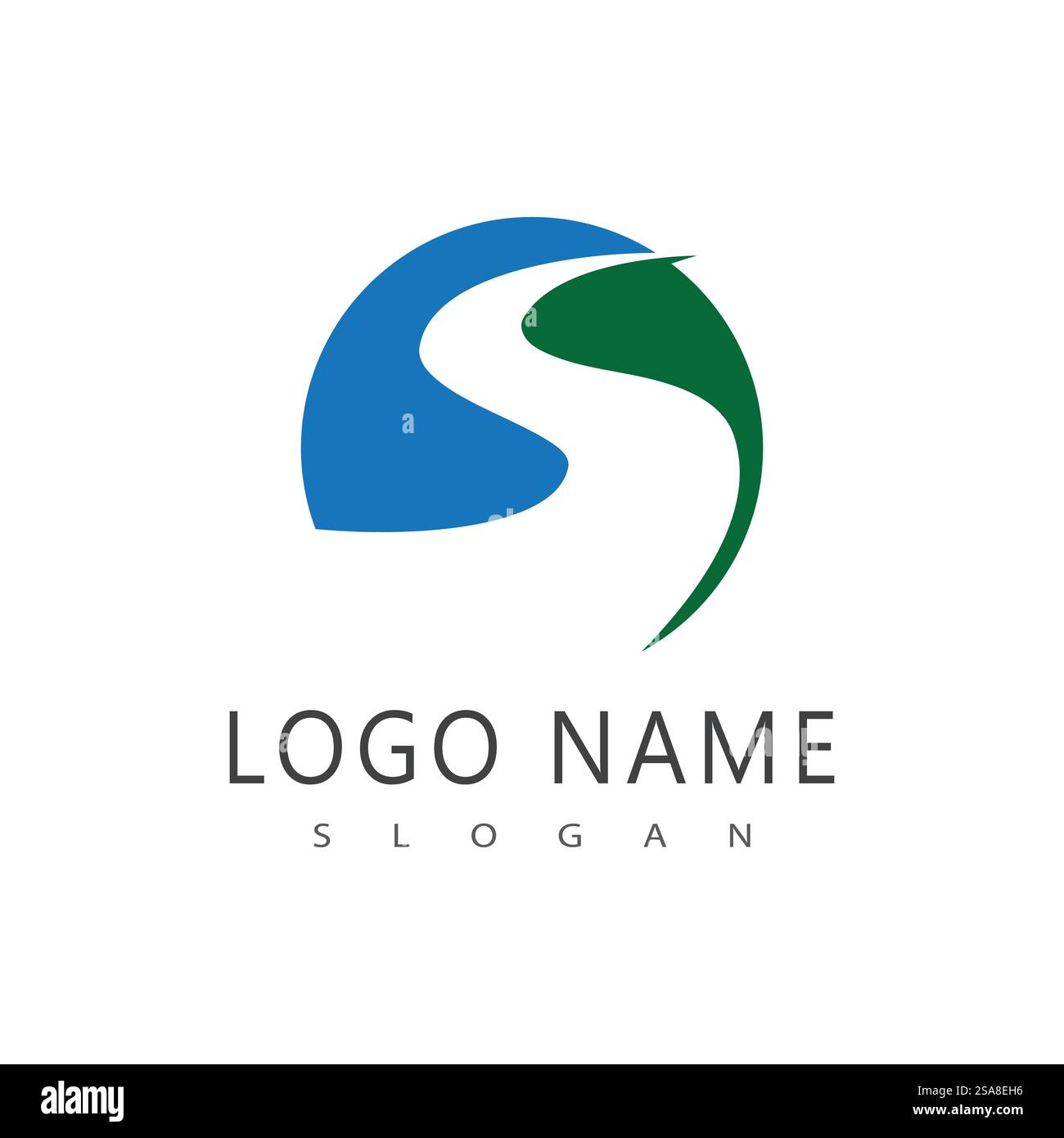 Fiume icona vettore illustration design Illustrazione Vettoriale