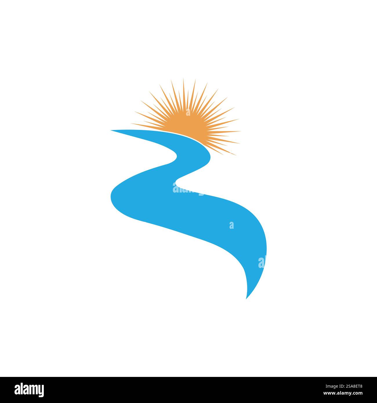 Fiume icona vettore illustration design Illustrazione Vettoriale