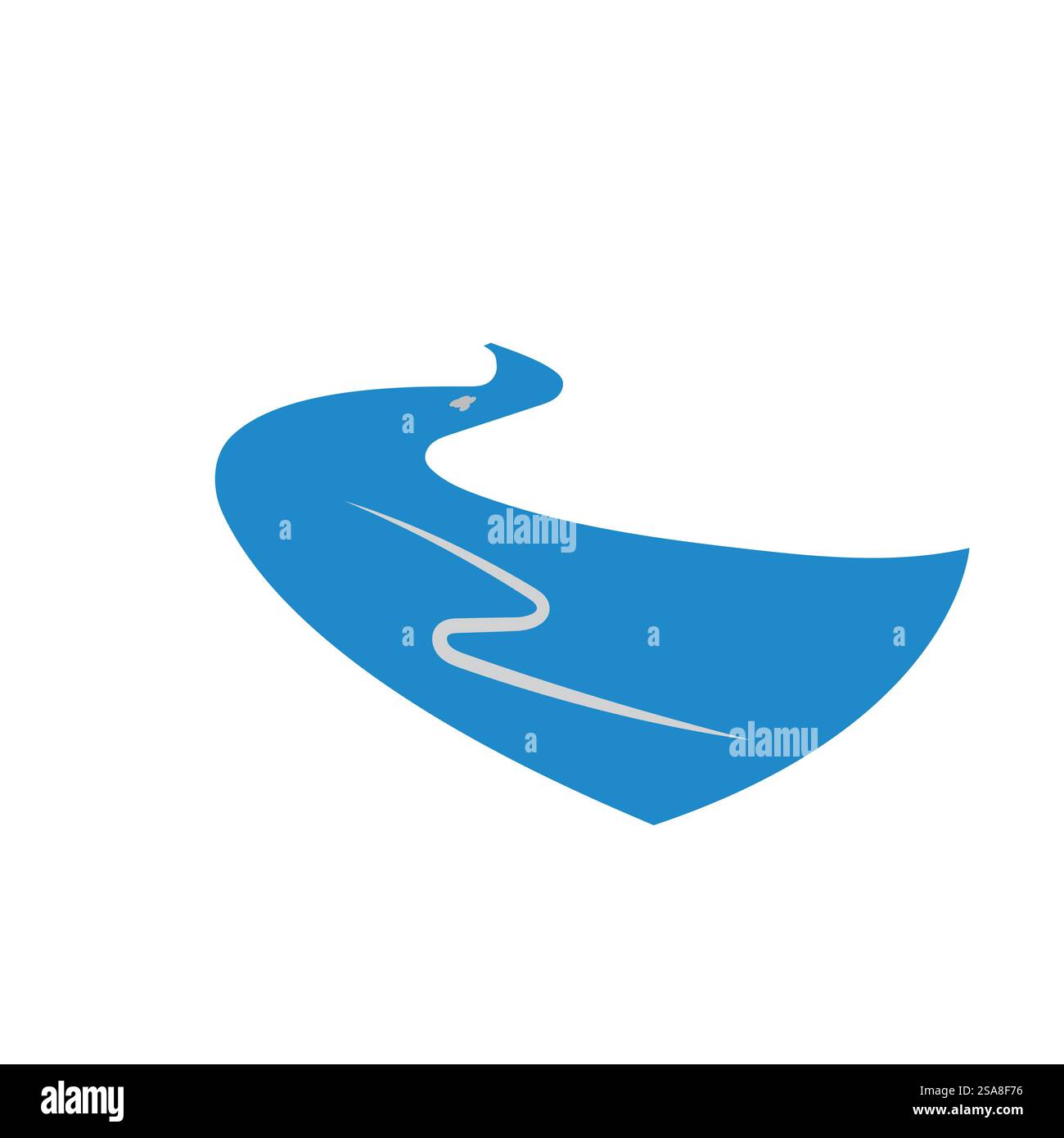 Fiume icona vettore illustration design Illustrazione Vettoriale