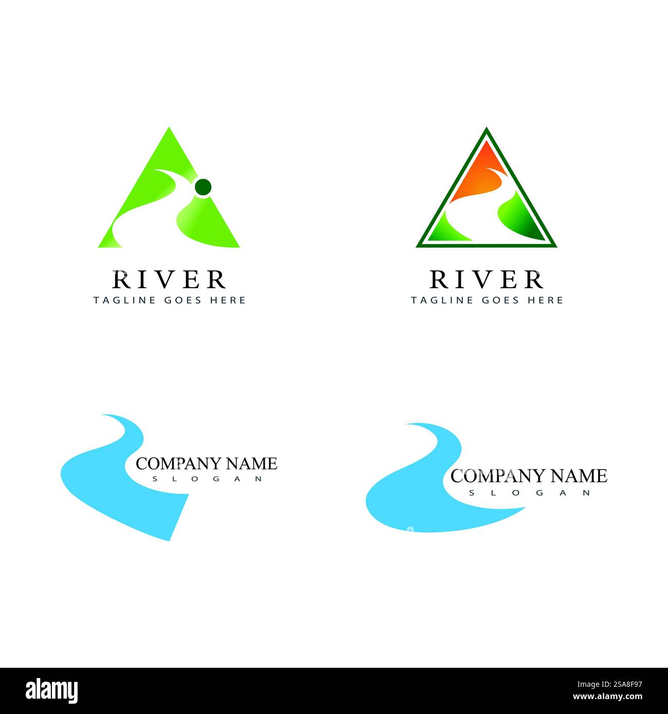 Fiume icona vettore illustration design Illustrazione Vettoriale