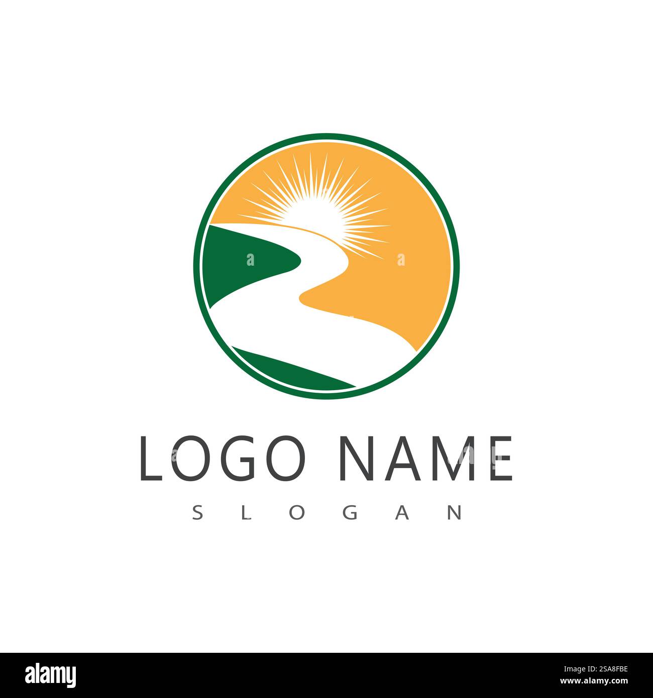 Fiume icona vettore illustration design Illustrazione Vettoriale