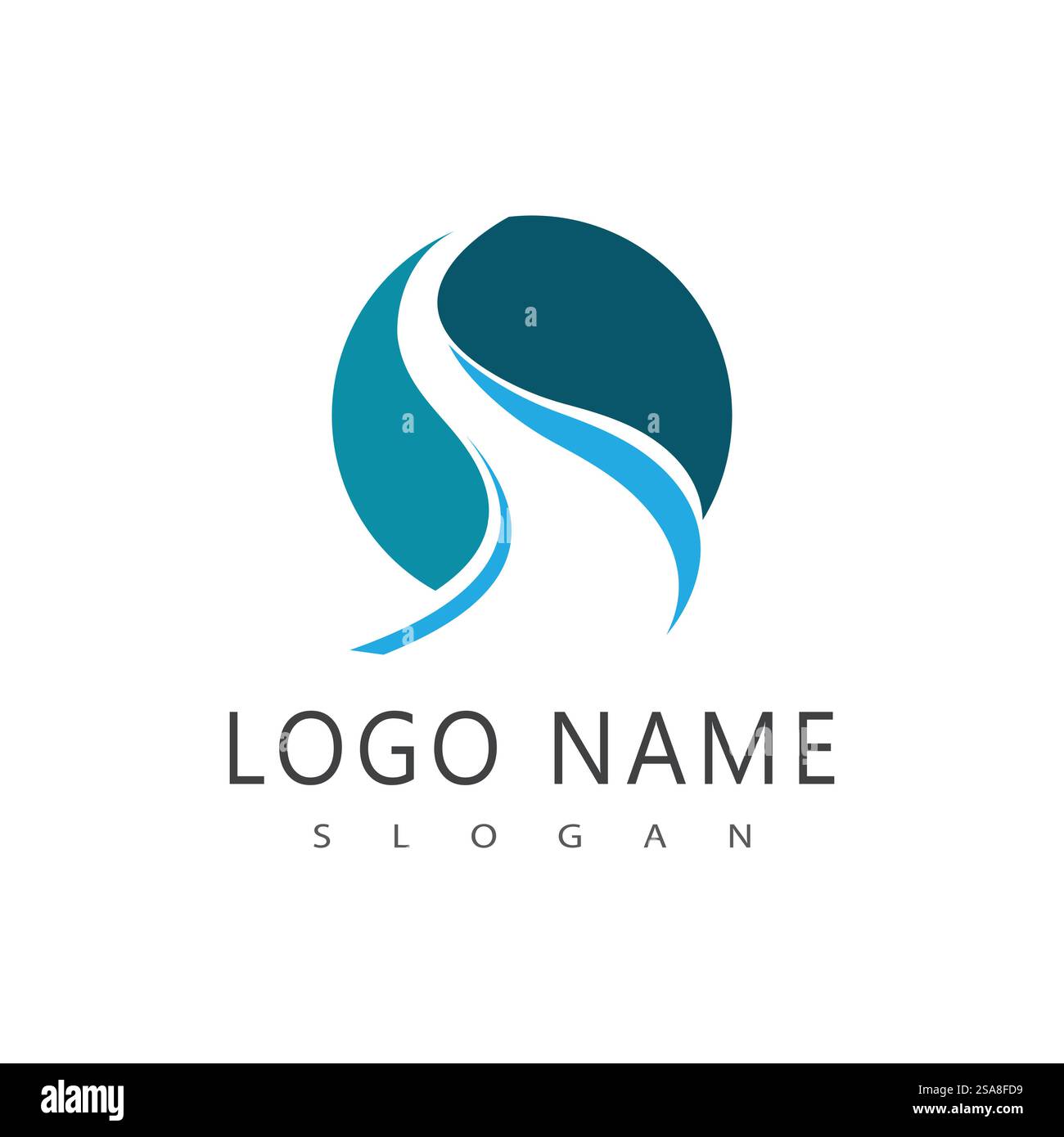 Fiume icona vettore illustration design Illustrazione Vettoriale