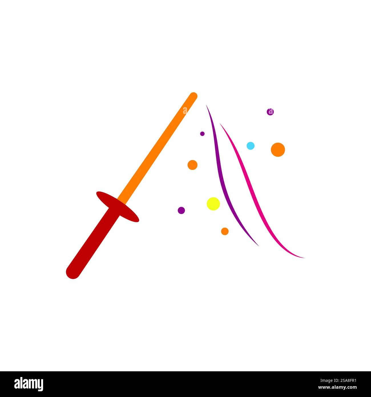 Icona penna ottica magica simbolo modello vettoriale Illustrazione Vettoriale