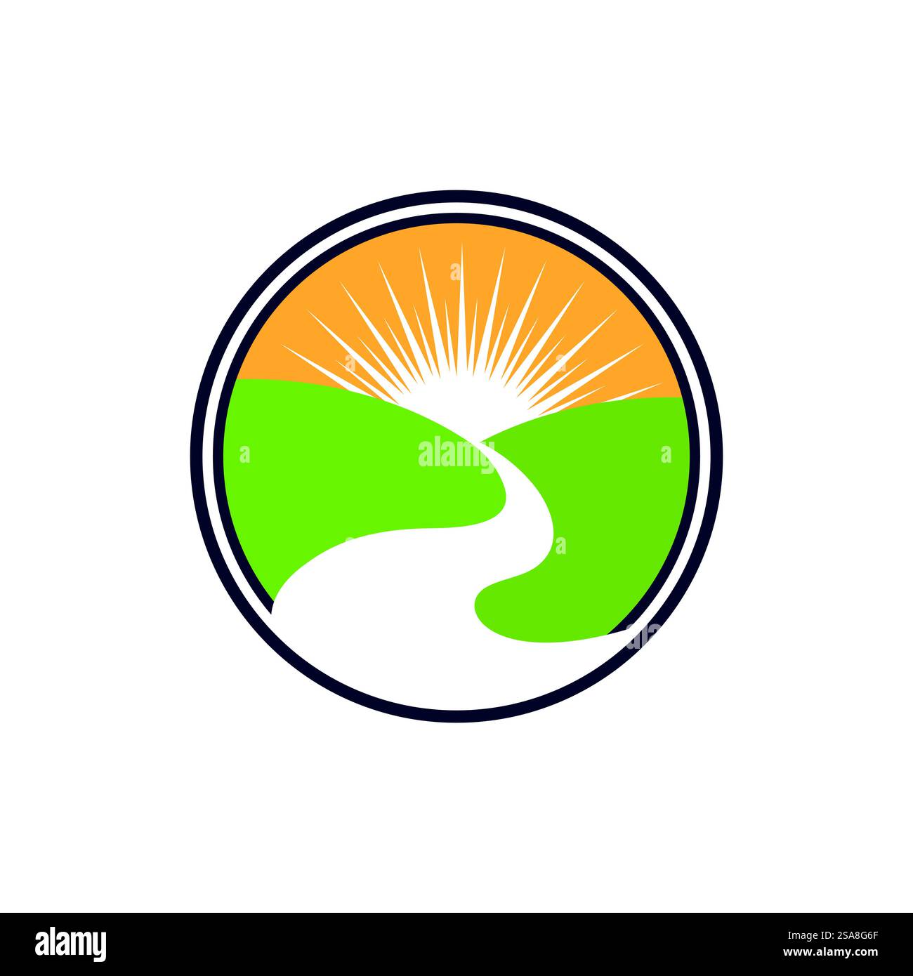 Fiume icona vettore illustration design Illustrazione Vettoriale